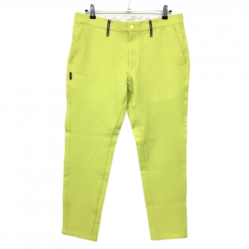 【超美品】ジャックバニー パンツ 蛍光グリーン 無地 ポケット口ロゴプリント  メンズ 6(XL) ゴルフウェア 2023年モデル Jack Bunny