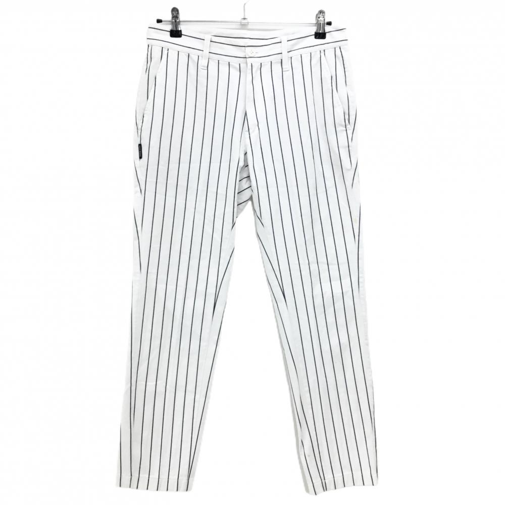 ジャックバニー パンツ 白×ネイビー ストライプ メンズ 4(M) ゴルフウェア Jack Bunny