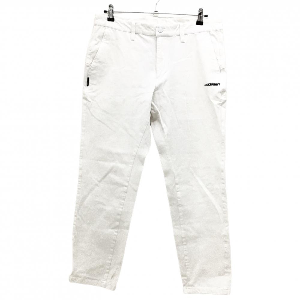 ジャックバニー パンツ 白×黒 ヒップロゴ ストレッチ メンズ 6 ゴルフウェア 2024年モデル Jack Bunny