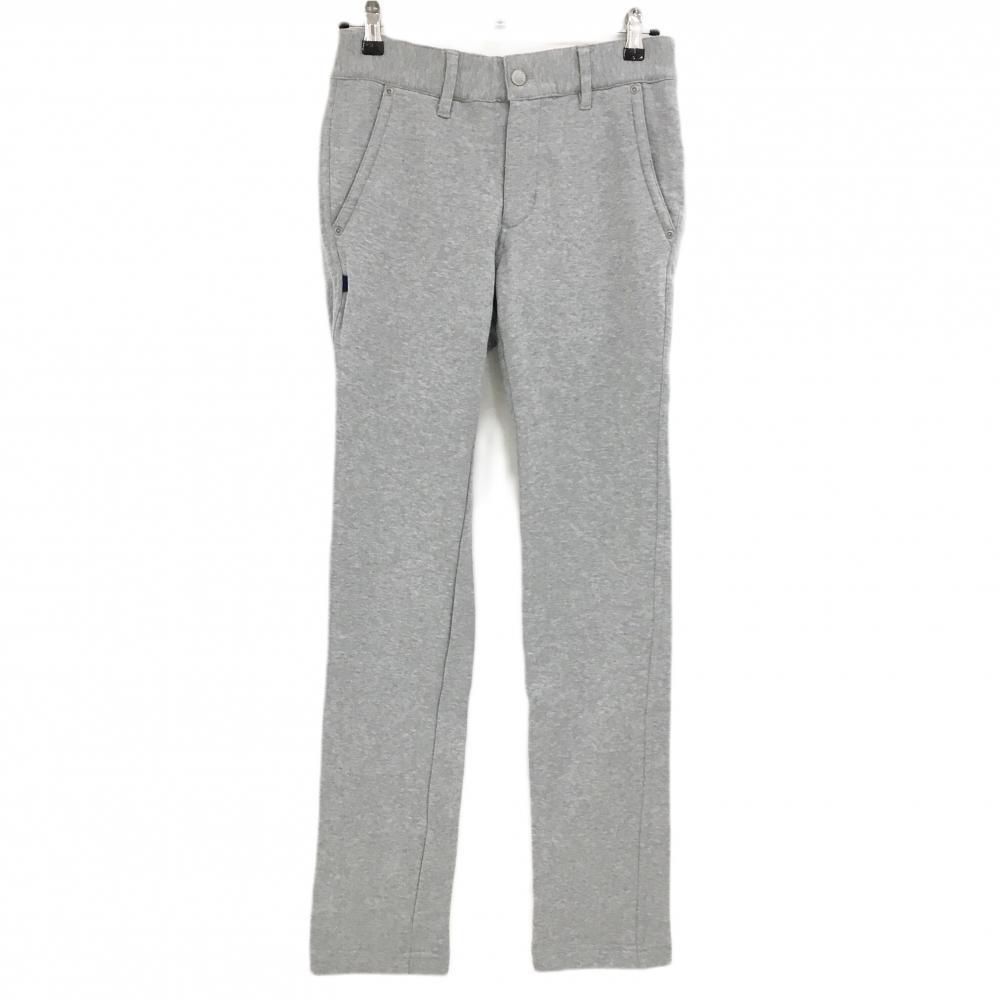 【美品】ジャックバニー パンツ 杢グレー×白 後ろロゴプリント スウェット調 メンズ 4(M) ゴルフウェア Jack Bunny