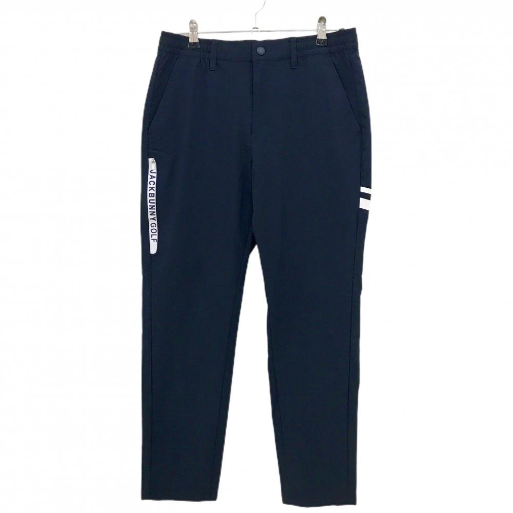 【超美品】ジャックバニー パンツ ネイビー ストレッチ ナイロン90％ サイドロゴ メンズ 5(L) ゴルフウェア 2025年モデル Jack Bunny