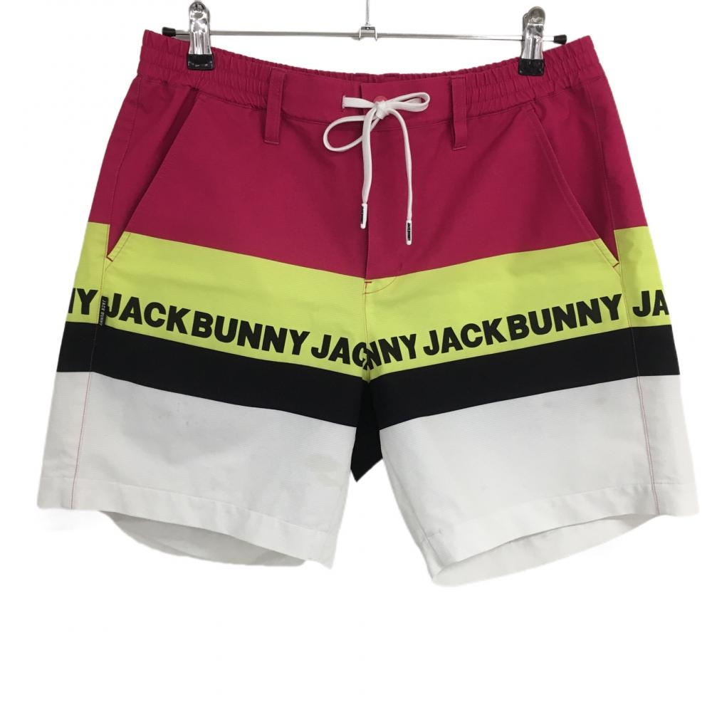 ジャックバニー ハーフパンツ ピンク×イエロー  メンズ 5(L) ゴルフウェア 2022年モデル Jack Bunny