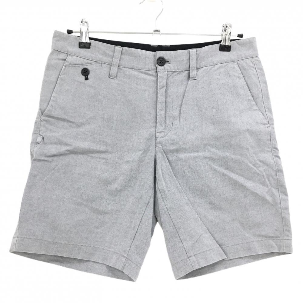 【美品】ジャックバニー ハーフパンツ グレー系 バックロゴ メンズ 4(M) ゴルフウェア Jack Bunny