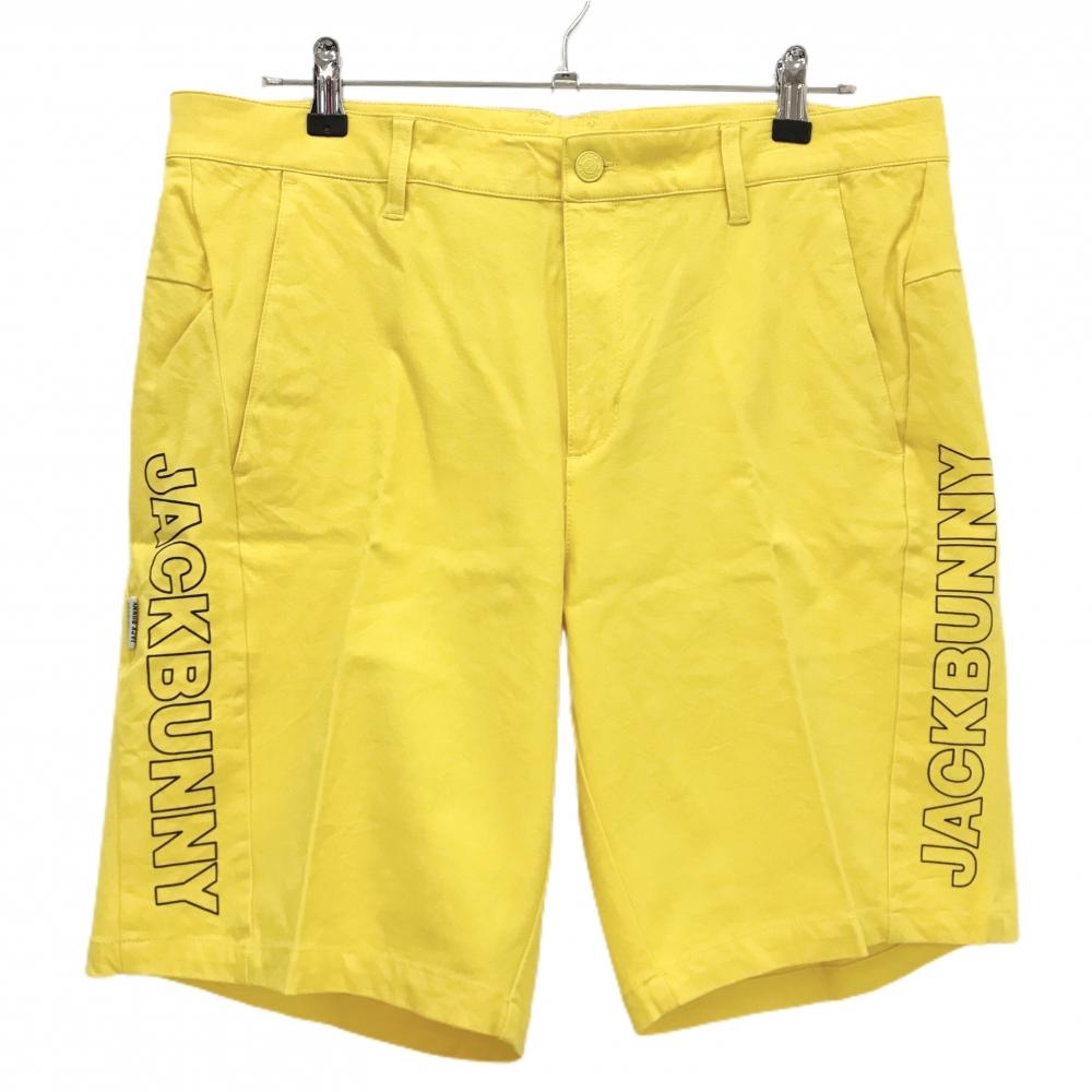 【超美品】ジャックバニー ハーフパンツ イエロー ストレッチ  メンズ 6(XL) ゴルフウェア Jack Bunny