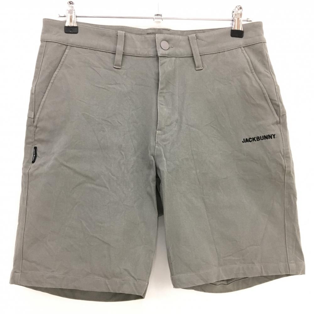 【美品】ジャックバニー ハーフパンツ グレー ヒップロゴ メンズ 4(M) ゴルフウェア 2024年モデル Jack Bunny