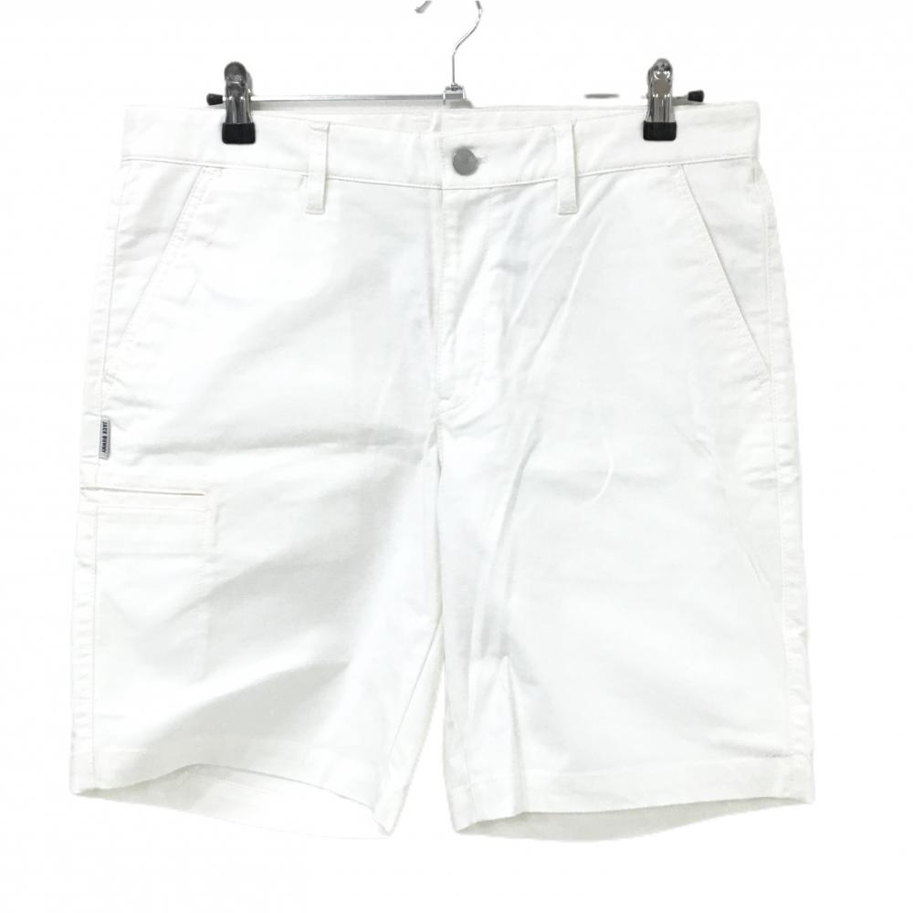 ジャックバニー ハーフパンツ 白 シンプル 紙タグ付 無地 メンズ 6(XL) ゴルフウェア Jack Bunny