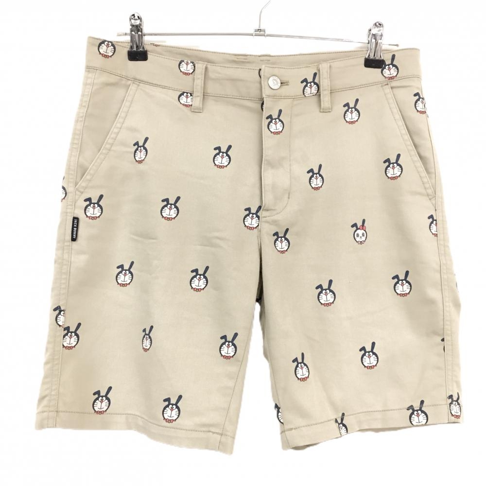 ジャックバニー×ドラえもん ハーフパンツ ベージュ うさ耳ドラえもん総柄 メンズ 4(M) ゴルフウェア Jack Bunny