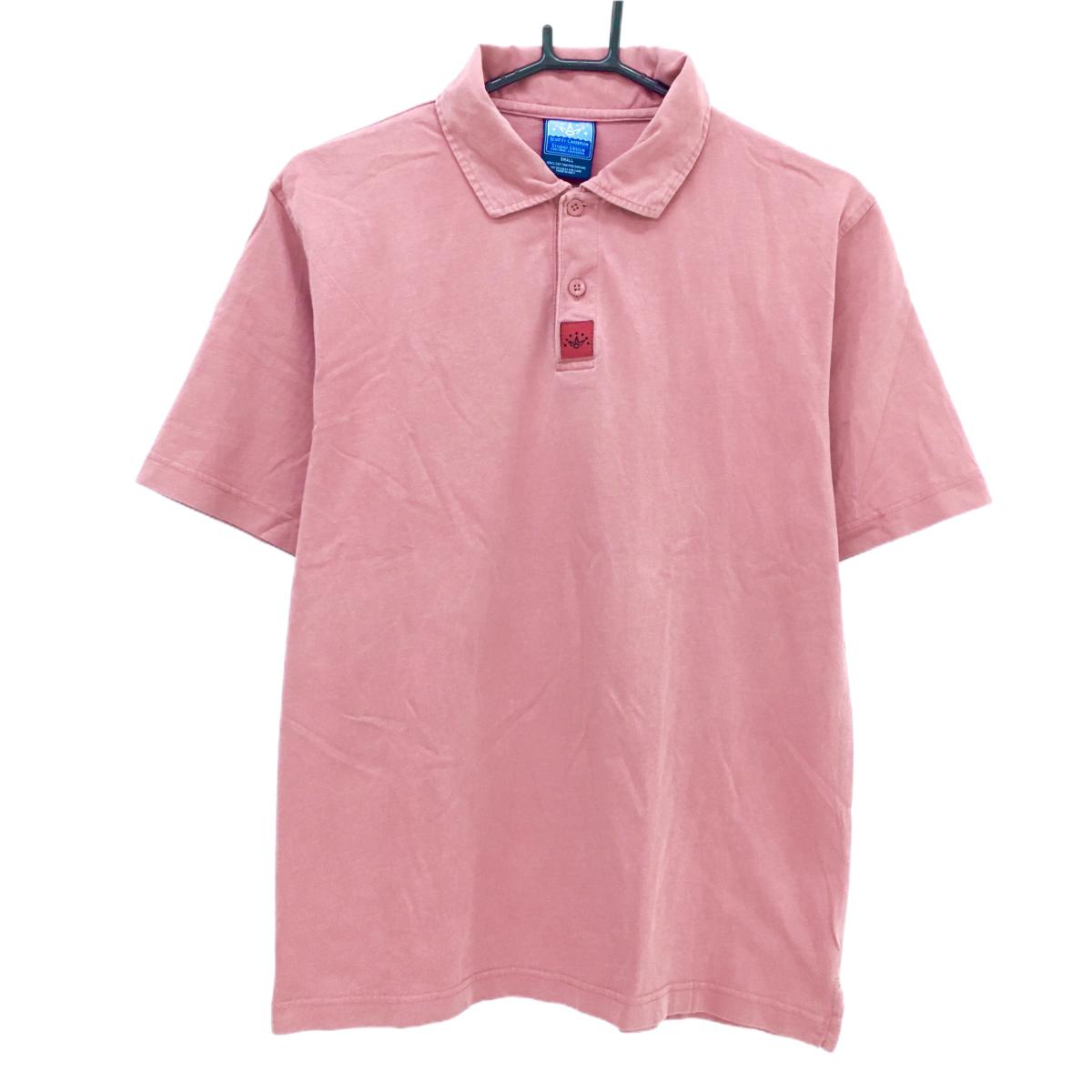 スコッティキャメロン 半袖ポロシャツ スモーキーピンク 後ビッグプリント メンズ SMALL ゴルフウェア Scotty Cameron
