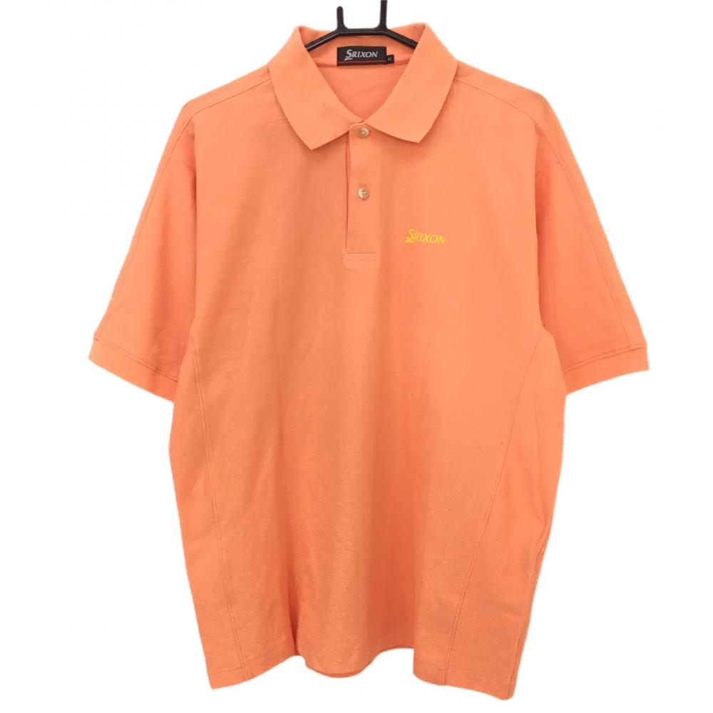 スリクソン 半袖ポロシャツ オレンジ ロゴ刺しゅう シンプル メンズ LL ゴルフウェア SRIXON