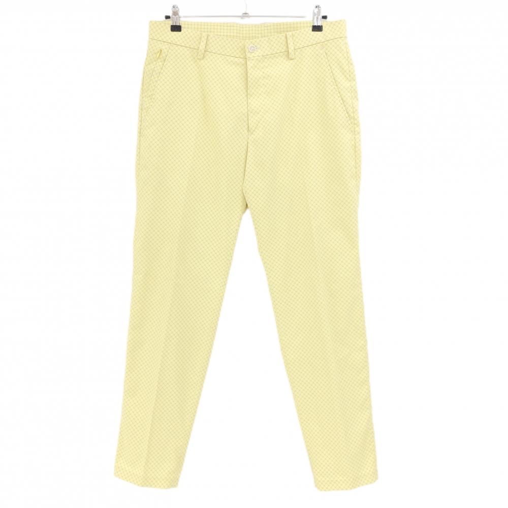 【美品】ゾーイ パンツ イエロー×ブラウン 格子調  メンズ 85 ゴルフウェア ZOY