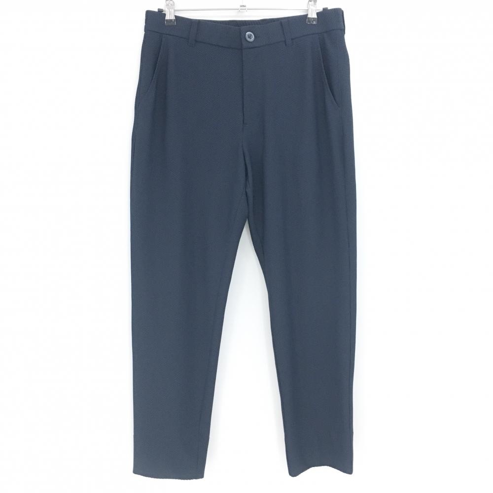 【超美品】ゾーイ パンツ ネイビー 総柄織生地 凹凸 ストレッチ メンズ 85 ゴルフウェア ZOY