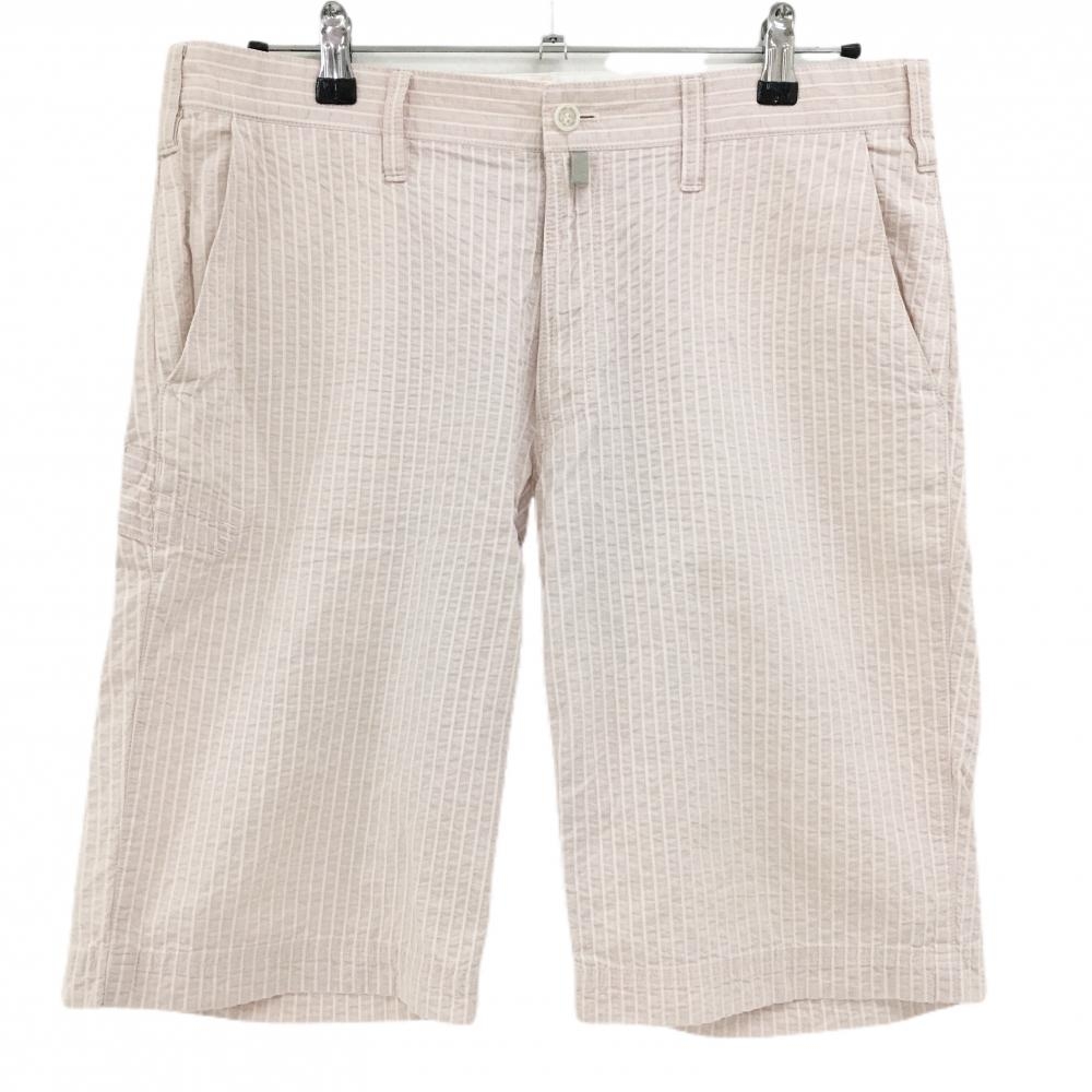 ゾーイ ハーフパンツ スモーキーピンク系 ストライプ サッカー生地 メンズ 88 ゴルフウェア ZOY