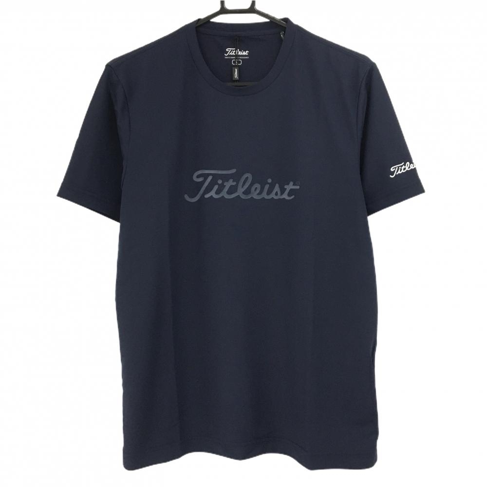 【新品】タイトリスト Tシャツ ネイビー 吸水速乾 UVケア ストレッチ メンズ L ゴルフウェア TITLEIST