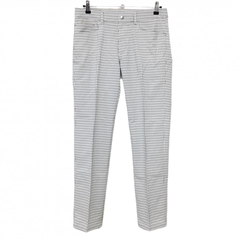 【美品】タイトリスト パンツ 白×黒 チェック ストレッチ  メンズ 79 ゴルフウェア TITLEIST