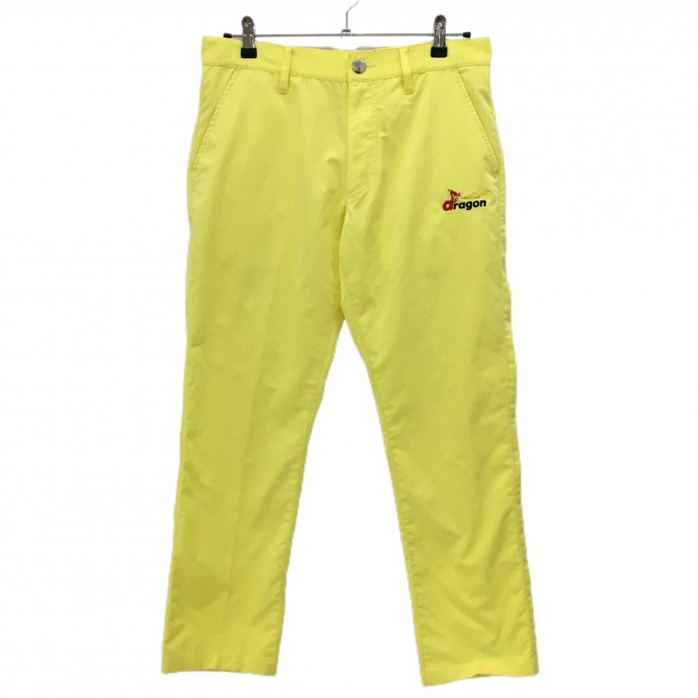 ダンスウィズドラゴン パンツ イエロー 無地 ロゴ刺しゅう メンズ 2(M) ゴルフウェア Dance With Dragon