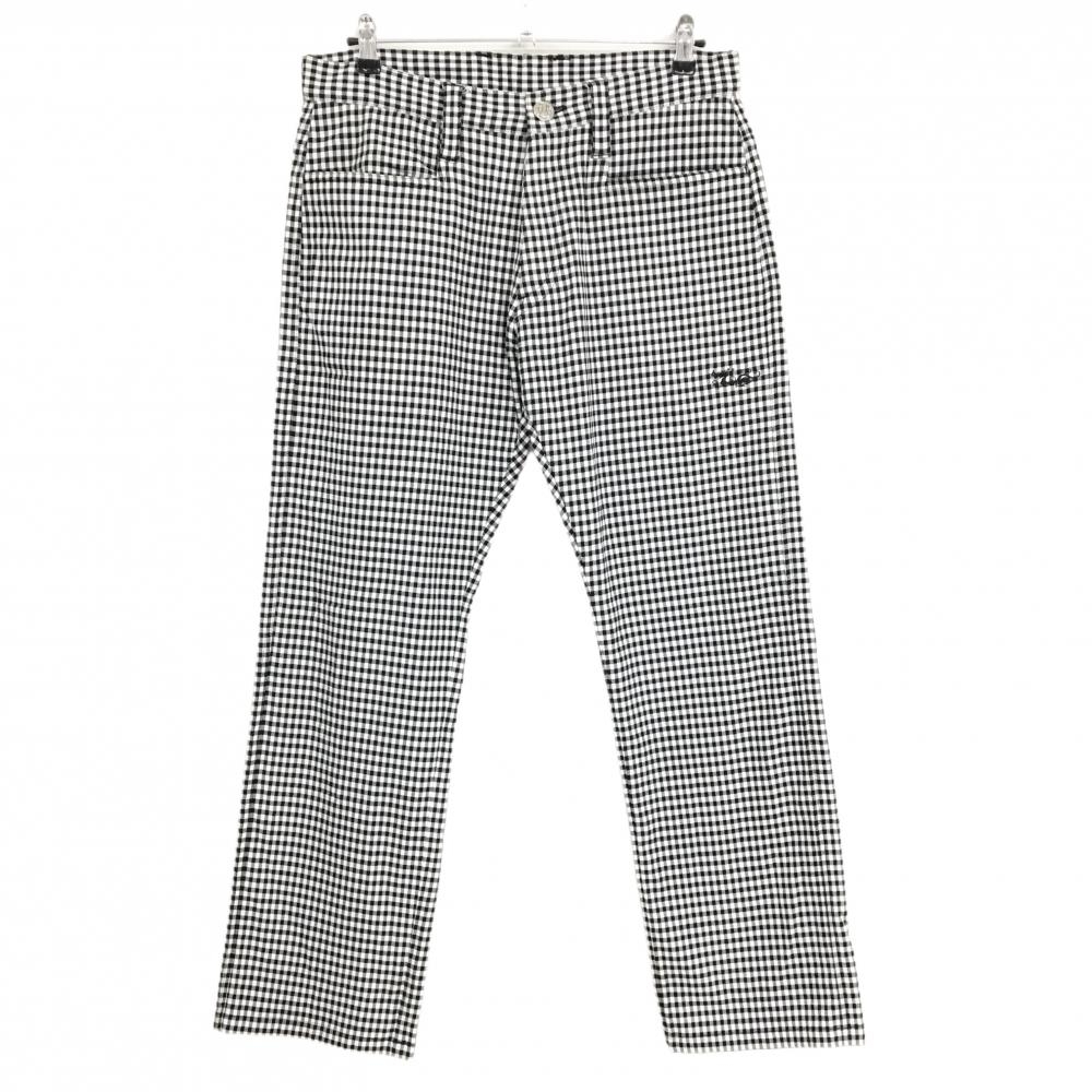 ダンスウィズドラゴン パンツ 白×黒 チェック  メンズ 3(L) ゴルフウェア Dance With Dragon