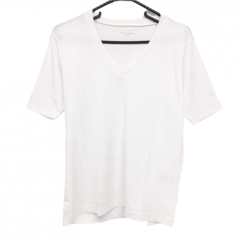 【美品】ツアーステージ インナーシャツ 白 Vネック  メンズ 48(L) ゴルフウェア TOURSTAGE