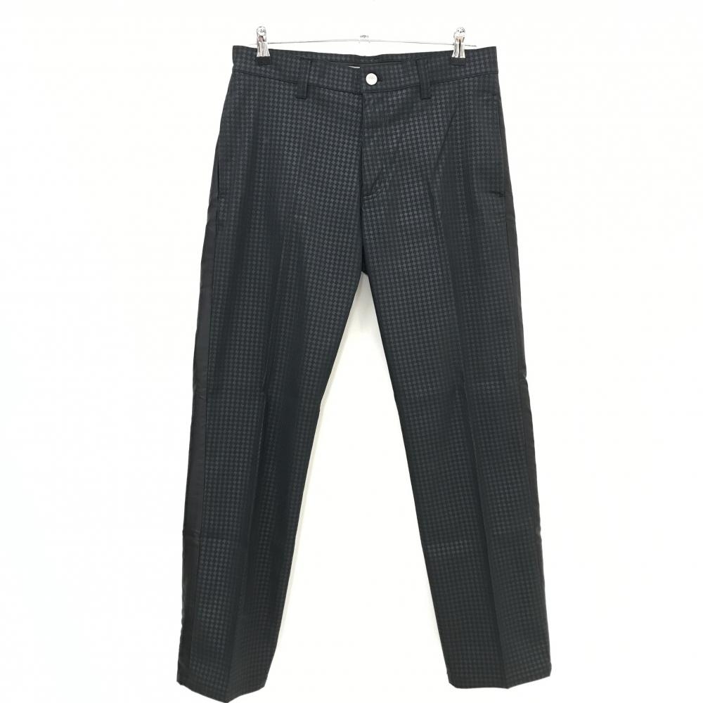 【美品】ツアーステージ 異素材パンツ 黒 一部総柄地模様  メンズ 82 ゴルフウェア TOURSTAGE
