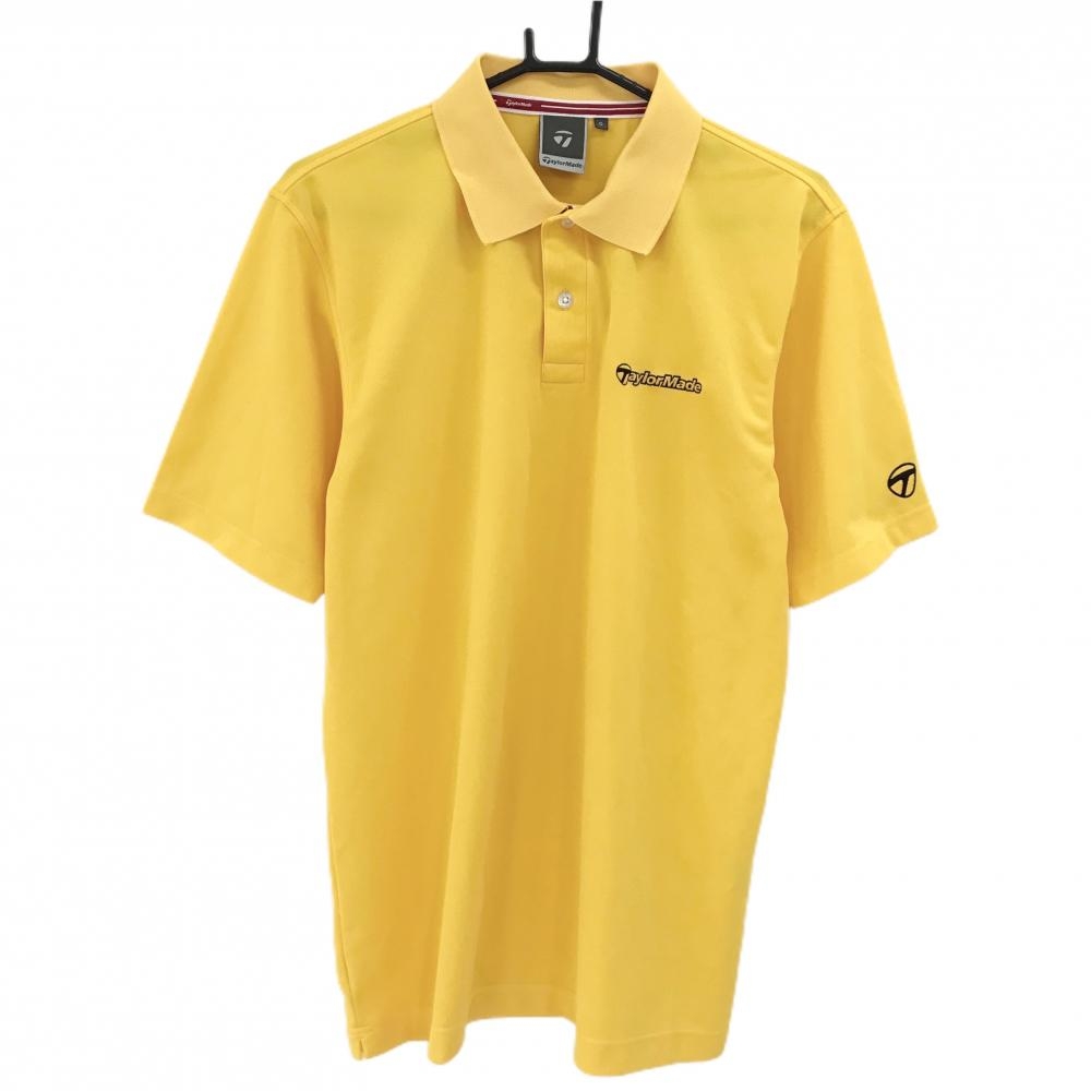 テーラーメイド 半袖ポロシャツ イエロー ロゴ刺しゅう  メンズ O ゴルフウェア TaylorMade