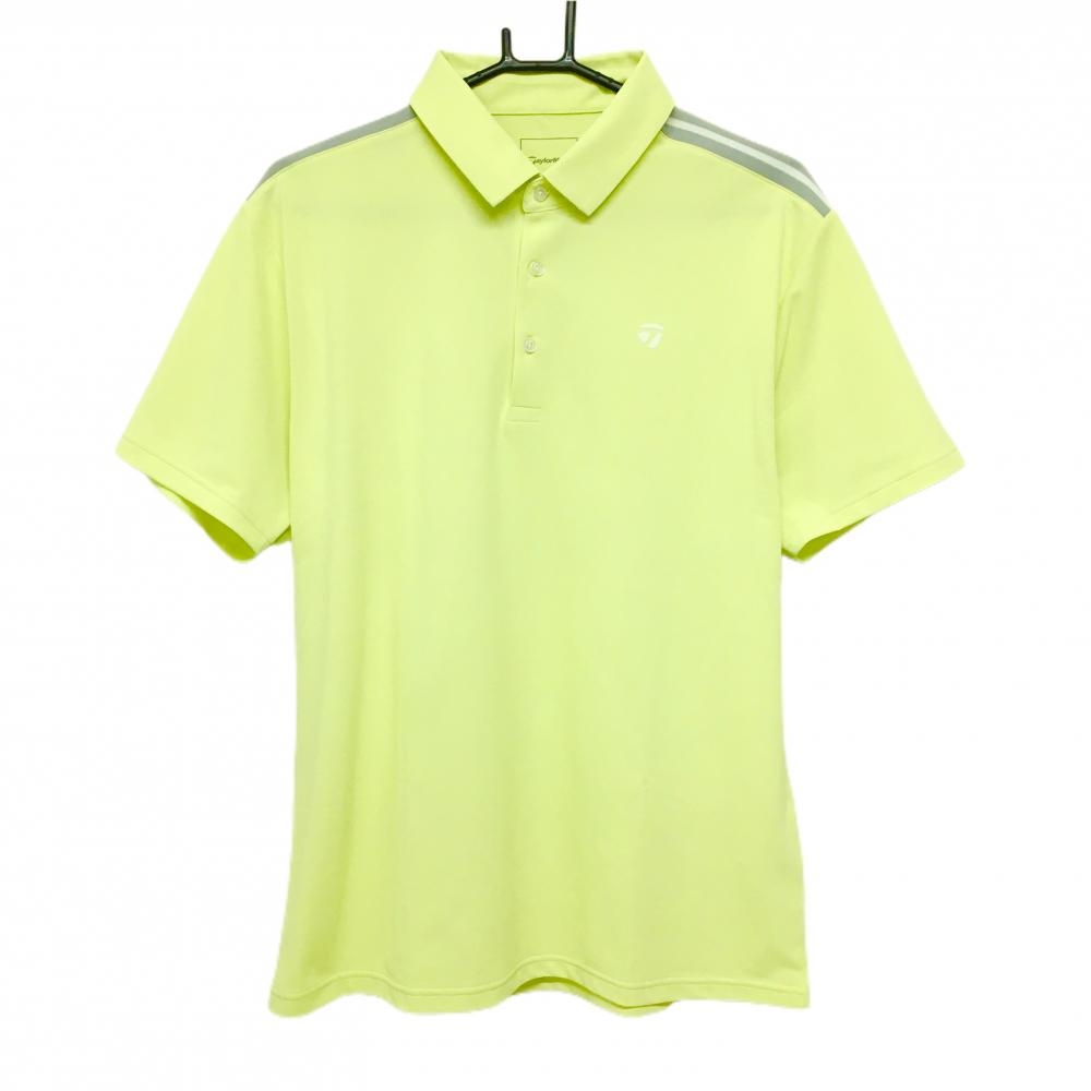 【超美品】テーラーメイド 半袖ポロシャツ ペールライトグリーン 肩ライン   メンズ O ゴルフウェア 2024年モデル TaylorMade