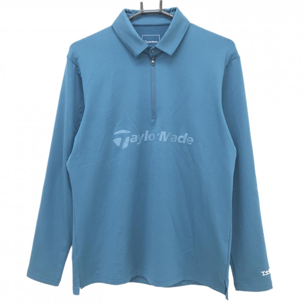 【超美品】テーラーメイド 長袖ポロシャツ ネイビー系 T-HEAT  メンズ M ゴルフウェア 2025年モデル TaylorMade