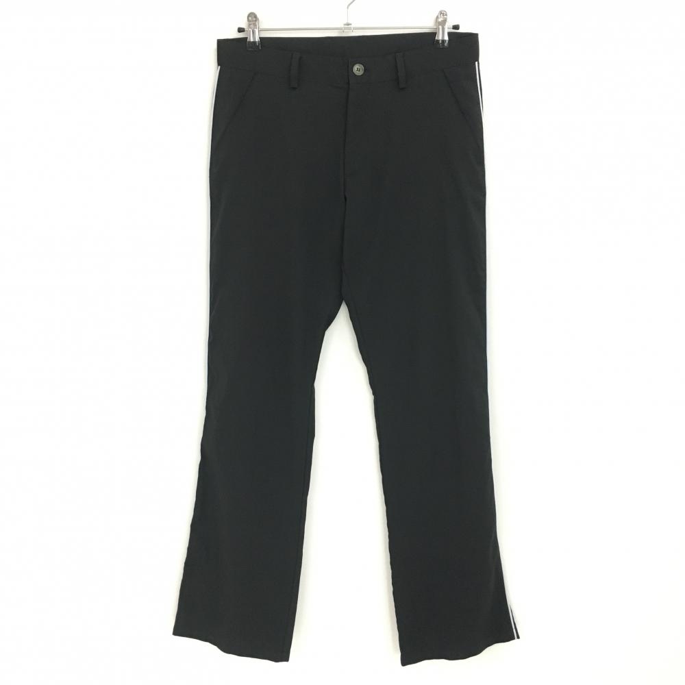 【美品】テーラーメイド パンツ 黒 サイド白ライン ロゴ刺しゅう メンズ 82 ゴルフウェア TaylorMade