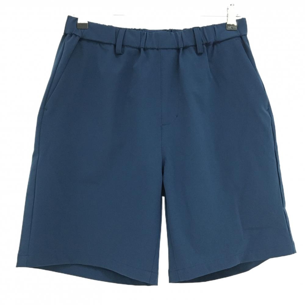 テーラーメイド ハーフパンツ ネイビー ウエストゴム ロゴ ストレッチ  メンズ M ゴルフウェア TaylorMade
