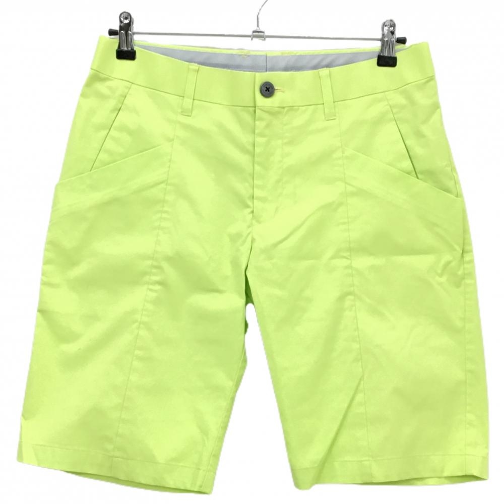 デサントゴルフ ハーフパンツ イエローグリーン ロゴ コットン混 中田英寿 メンズ M ゴルフウェア DESCENTE