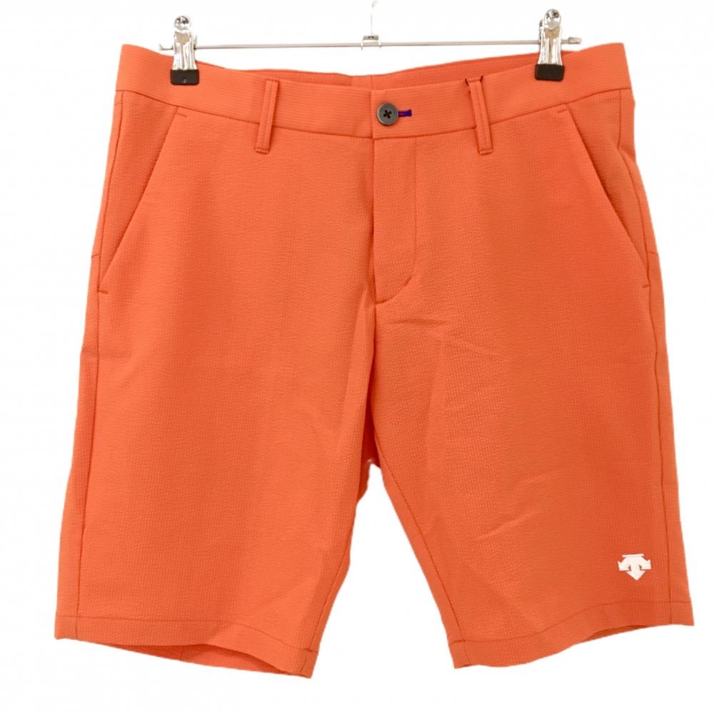【新品】デサントゴルフ ハーフパンツ オレンジ ストレッチ 中田英寿 メンズ 85/O ゴルフウェア DESCENTE