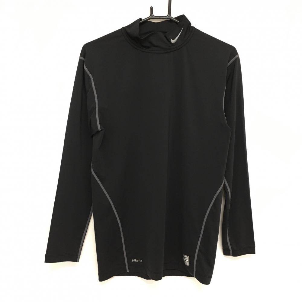 【超美品】ナイキ プロ ハイネックインナーシャツ 黒 NIKE FIT メンズ XL ゴルフウェア NIKE