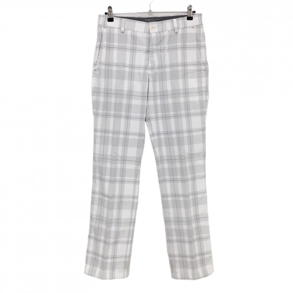 ナイキ パンツ 白×ライトグレー チェック  メンズ 31 ゴルフウェア NIKE