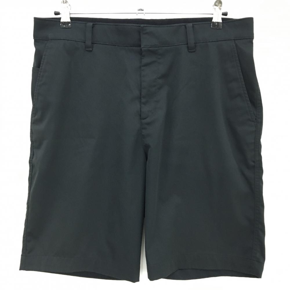 【美品】ナイキ ハーフパンツ 黒 ウエスト内側ゴム 無地  メンズ 34 XL ゴルフウェア NIKE