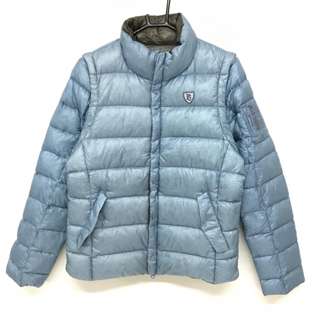 パーリーゲイツ 2WAYダウンジャケット ライトブルー 軽量 袖着脱可  メンズ 4(M) ゴルフウェア PEARLY GATES