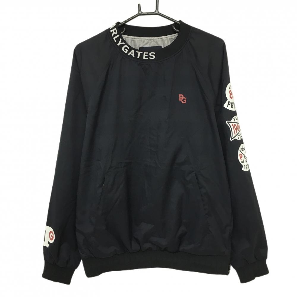 【美品】パーリーゲイツ スニード ネイビー 地模様 蓄熱裏地 ブルゾン  メンズ 5(L) ゴルフウェア 2023年モデル PEARLY GATES