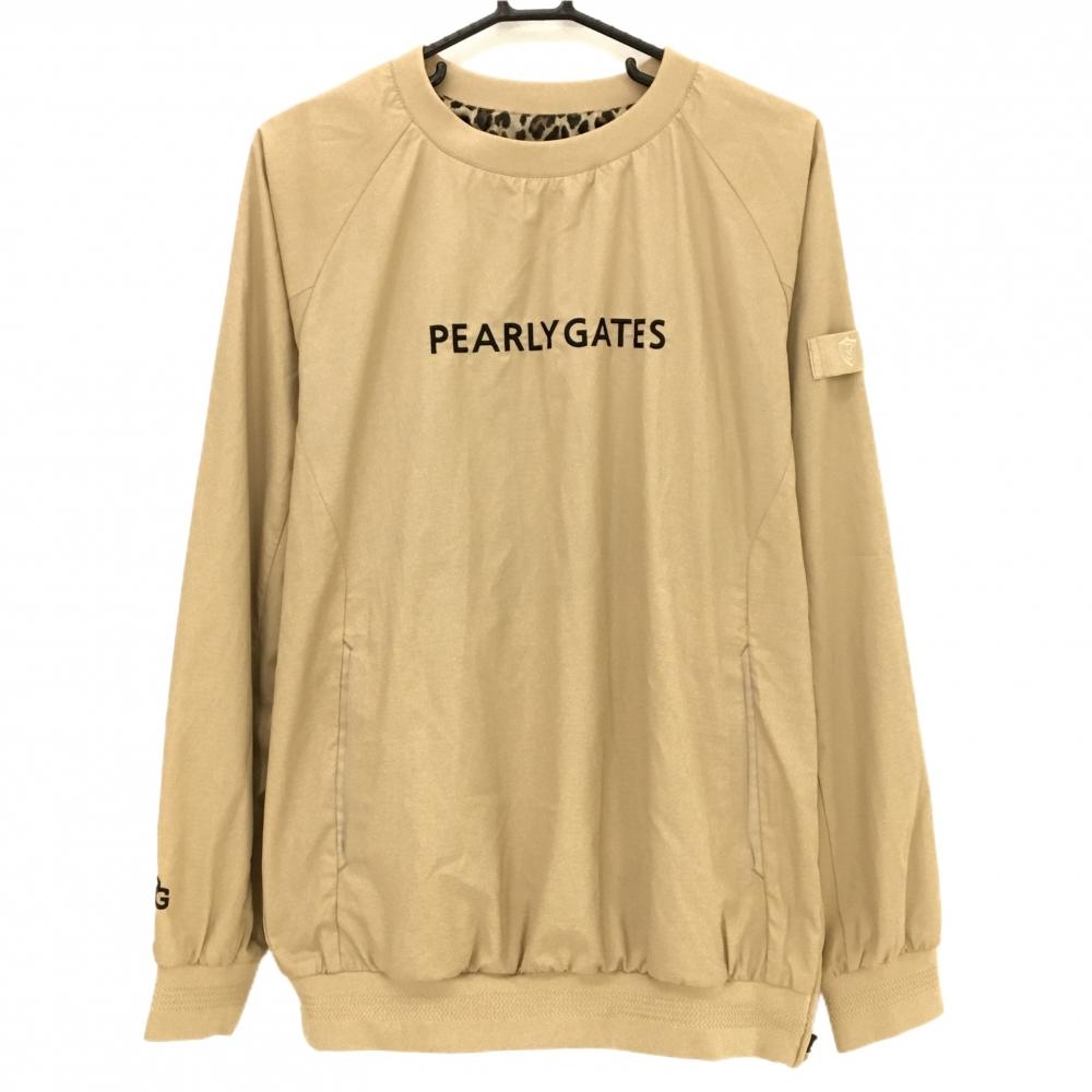 【超美品】パーリーゲイツ スニード ベージュ 蓄熱裏地レオパード柄 ブルゾン メンズ 6(XL) ゴルフウェア PEARLY GATES