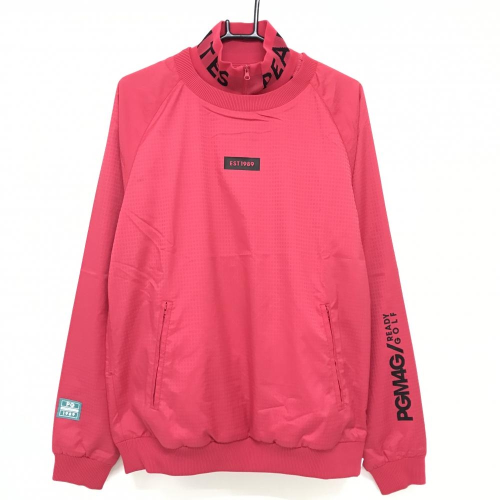 【超美品】パーリーゲイツ ツインスニード レッド×黒 蓄熱裏地 地模様 ブルゾン メンズ 5(L) ゴルフウェア PEARLY GATES