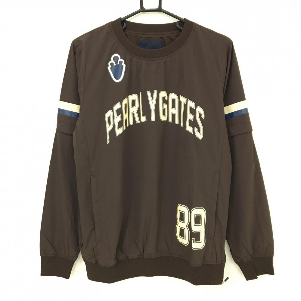 【美品】パーリーゲイツ 2WAYスニード ブラウン 袖着脱可 裏地付き ブルゾン メンズ 4(M) ゴルフウェア PEARLY GATES