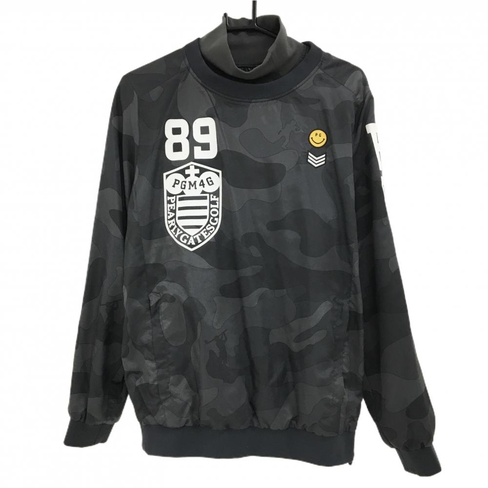 【美品】パーリーゲイツ ツインスニード グレー カモフラ インナー無地 ニコちゃん ブルゾン  メンズ 4(M) ゴルフウェア PEARLY GATES