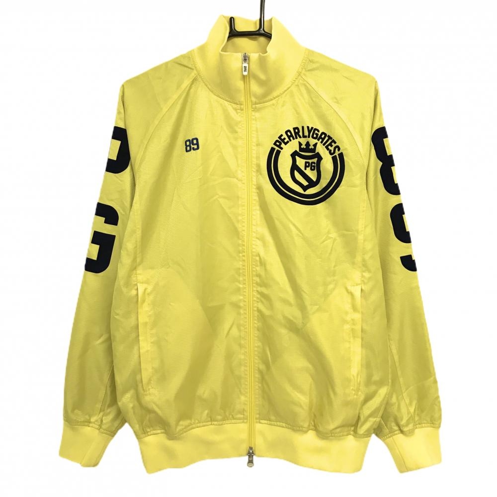 【未使用品】パーリーゲイツ ジャケット イエロー フロッキープリント 蓄熱裏地 静電気防止 メンズ 3(S) ゴルフウェア PEARLY GATES
