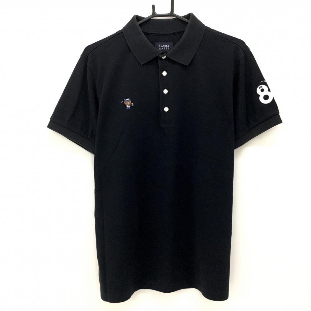 パーリーゲイツ×LINEFRIENDS 半袖ポロシャツ ダークネイビー系 ラインフレンズ メンズ 6(XL) ゴルフウェア PEARLY GATES