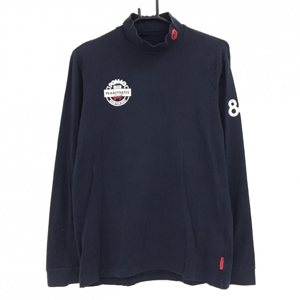 パーリーゲイツ 長袖ハイネックシャツ 黒 ロゴ  メンズ 5(L) ゴルフウェア PEARLY GATES