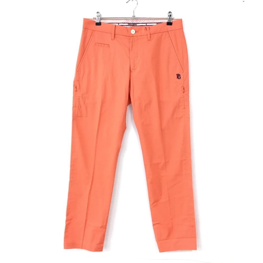 【美品】PEARLY GATES パーリーゲイツ パンツ オレンジ×ネイビー サンプル品 複数ポケット メンズ  ゴルフウェア