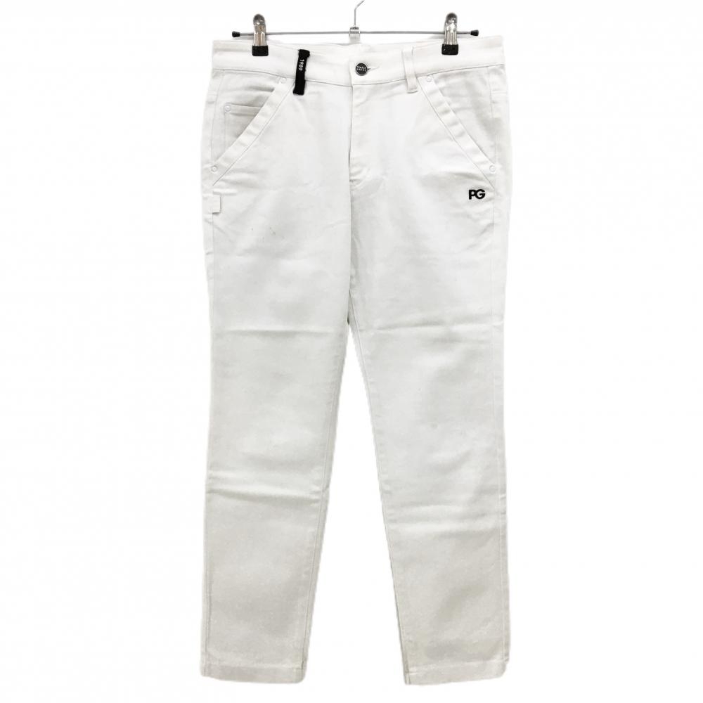 パーリーゲイツ パンツ 白 ロゴ刺しゅう ストレッチ  メンズ 4(M) ゴルフウェア PEARLY GATES