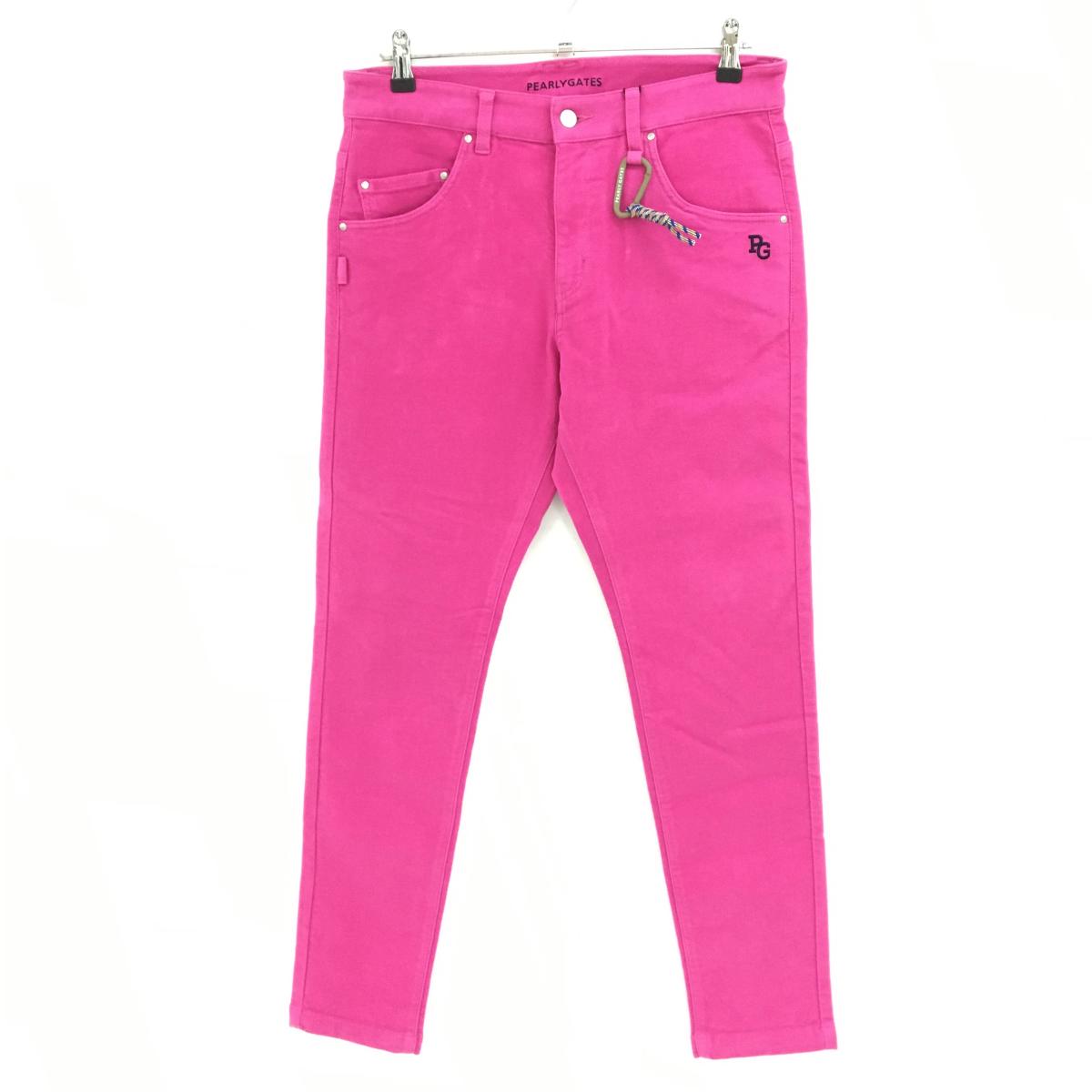【新品】パーリーゲイツ パンツ ピンク ストレッチ カラビナ付 メンズ 4(M) ゴルフウェア 2023年モデル PEARLY GATES