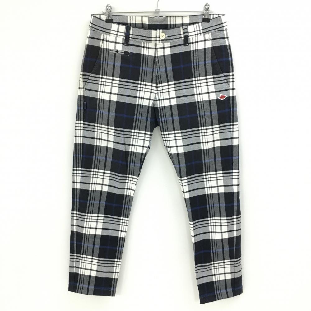 パーリーゲイツ パンツ ネイビー×白 チェック メンズ 5(L) ゴルフウェア PEARLY GATES