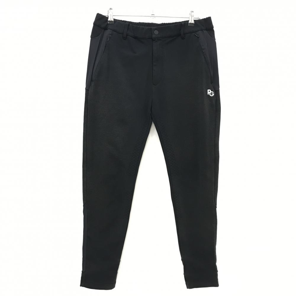 パーリーゲイツ ストレッチパンツ 黒系 切替素材 ウエストゴム メンズ 6(XL) ゴルフウェア PEARLY GATES