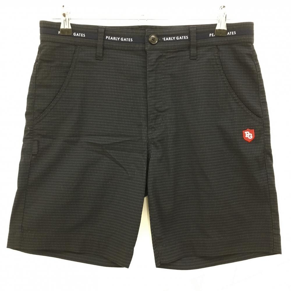 【超美品】パーリーゲイツ ハーフパンツ ネイビー 織生地 ストレッチ メンズ 4(M) ゴルフウェア 2022年モデル PEARLY GATES