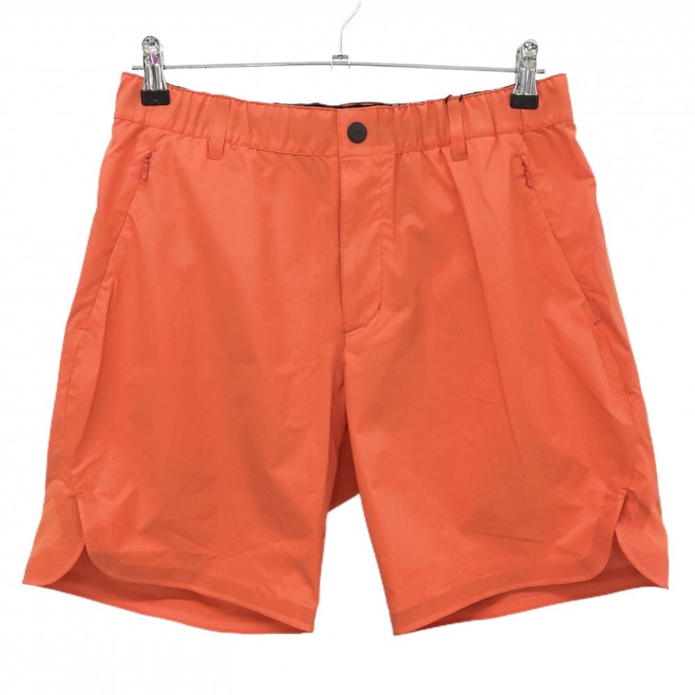 【新品】PGGパーリーゲイツ ハーフパンツ オレンジ バックロゴ ウエストゴム メンズ 4(M) ゴルフウェア PEARLY GATES