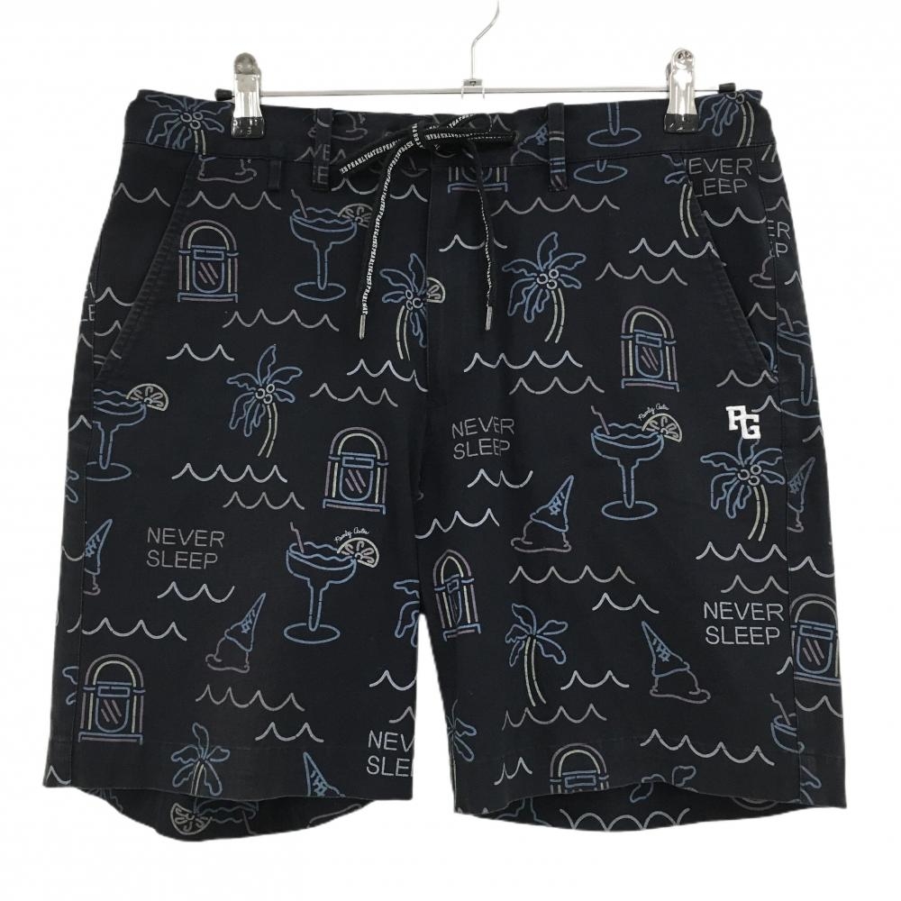 パーリーゲイツ ハーフパンツ ネイビー×ブルー 総柄 メンズ 5(L) ゴルフウェア PEARLY GATES