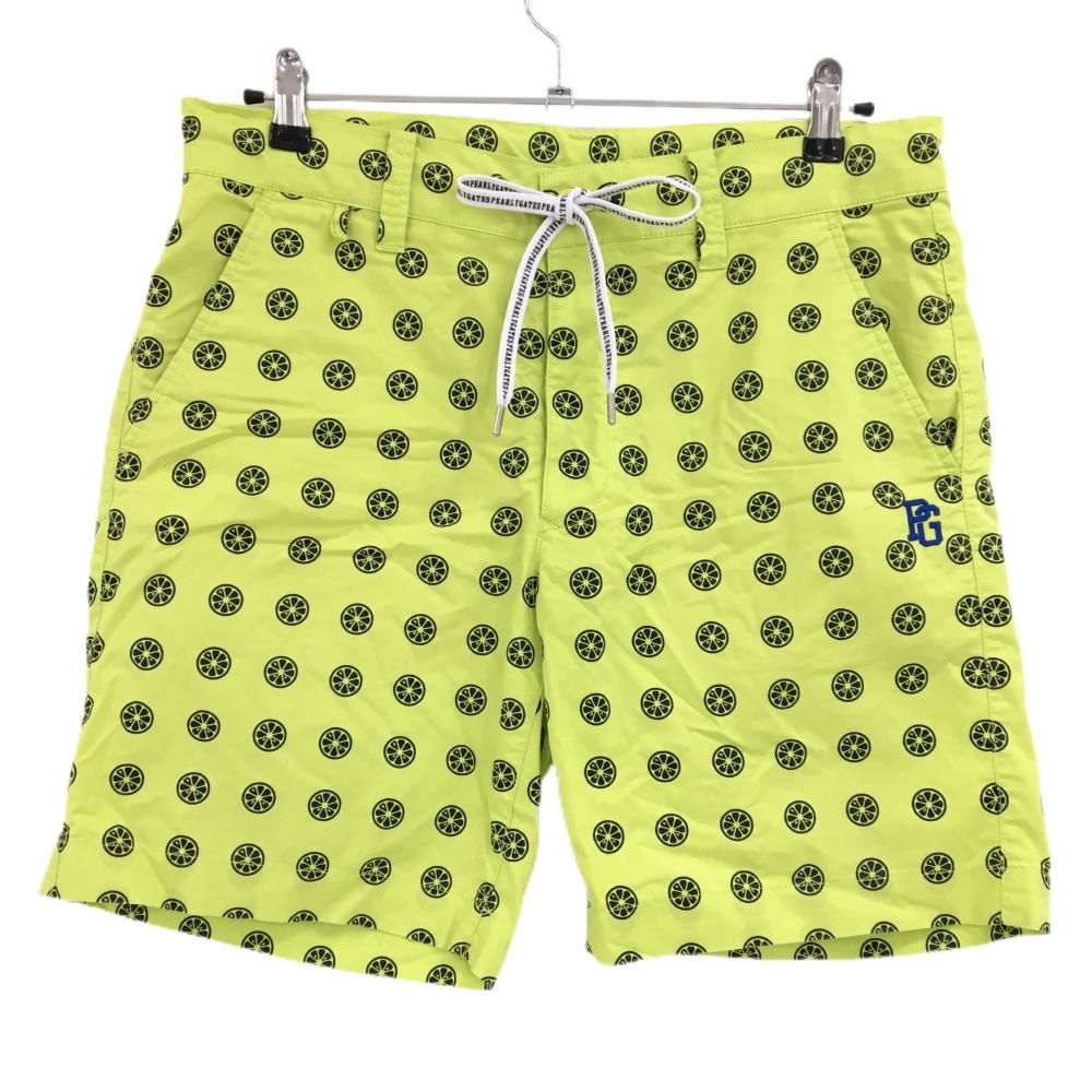 パーリーゲイツ ハーフパンツ グリーンイエロー オレンジ総柄 ストレッチ  メンズ 4(M) ゴルフウェア PEARLY GATES